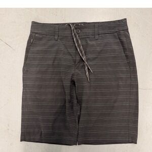 Hang Ten Mens Hybrid Walk Shorts Charcoal Grey Striped Board Shorts Size 32